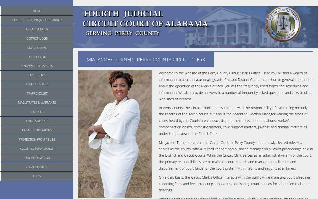 Perry County court docket Circuit Clerk records profile