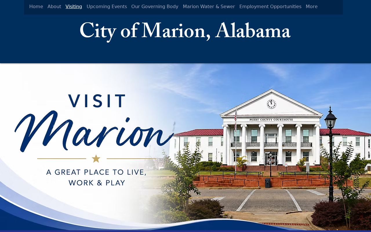 Marion civic page linking Marion court records